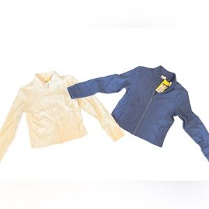 2 Pack Girls All in Motion Zip Up Athletic Cropped Jacket Medium NWT $50 MSRP